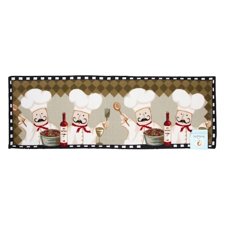 Monarch Brands Sloppy Chef Printed Rug - 20in x 60in, Chef PNP-KTC-20X60-CHE